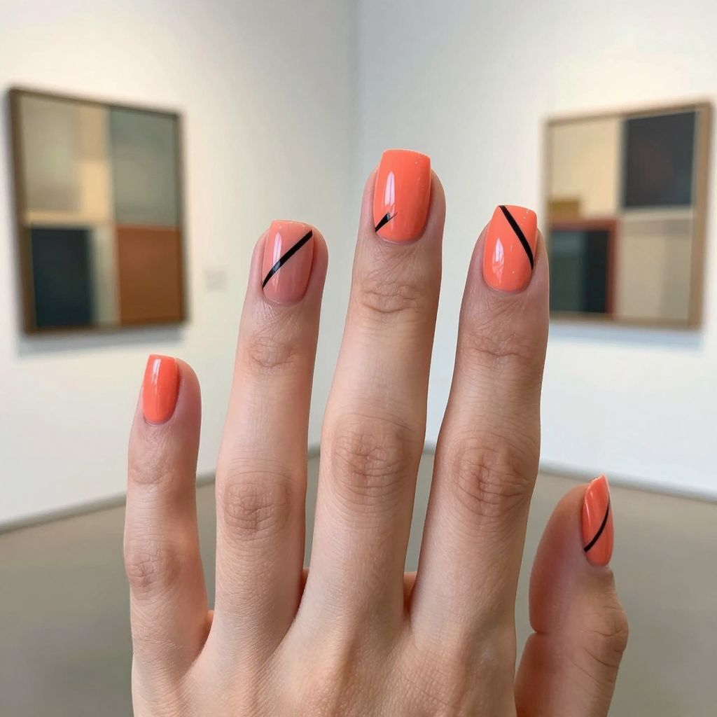 Summer Orange Nail Designs nail idea 2