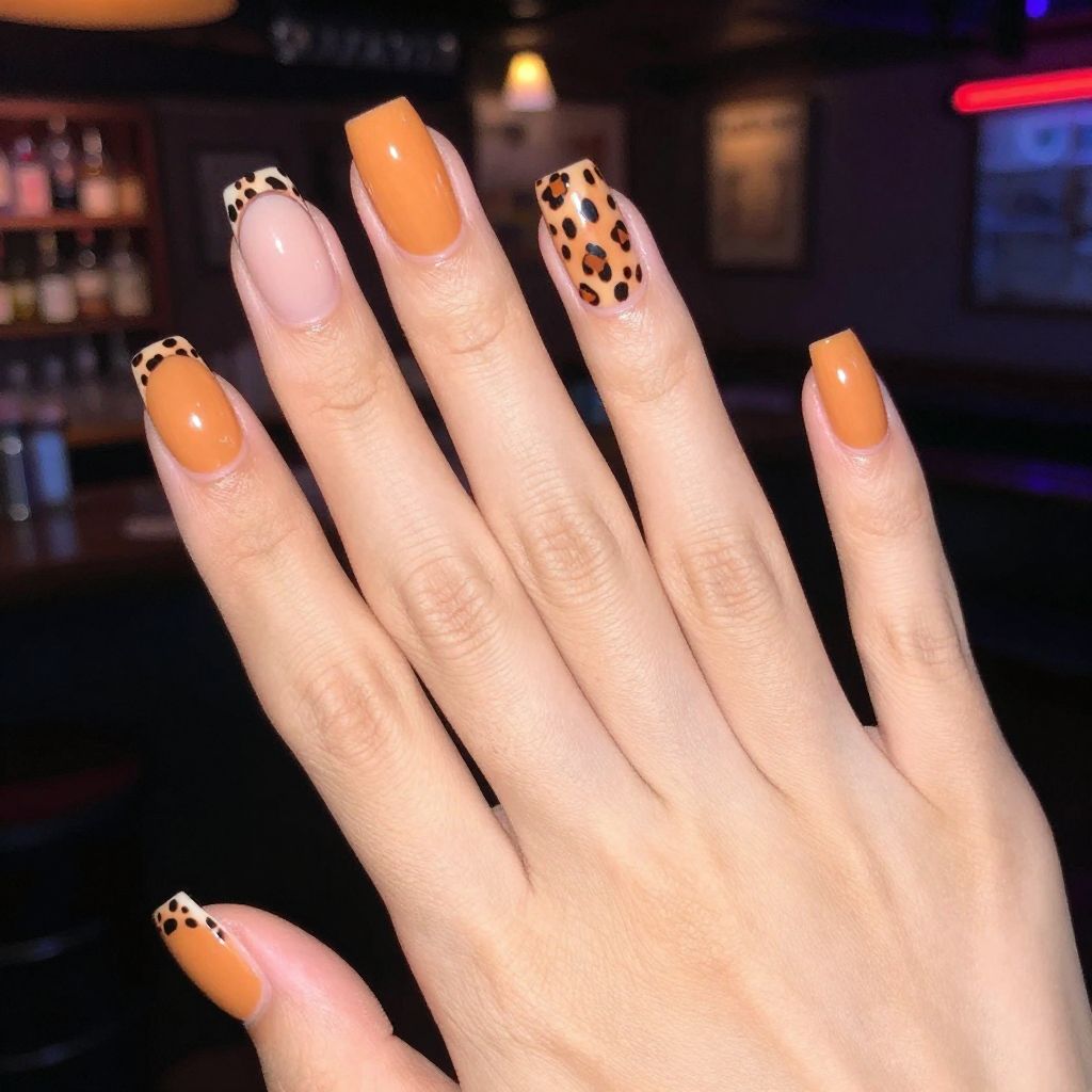 Summer Orange Nail Designs nail idea 9