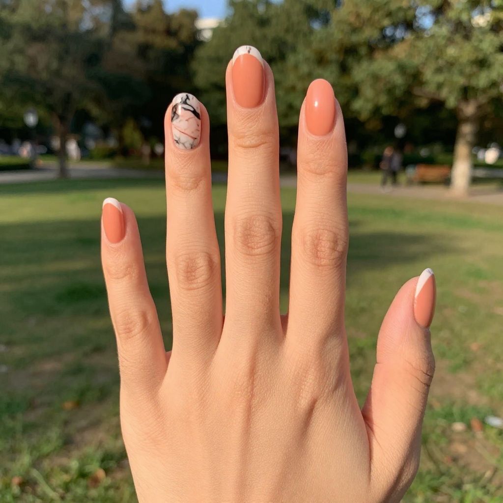 Summer Orange Nail Designs nail idea 7
