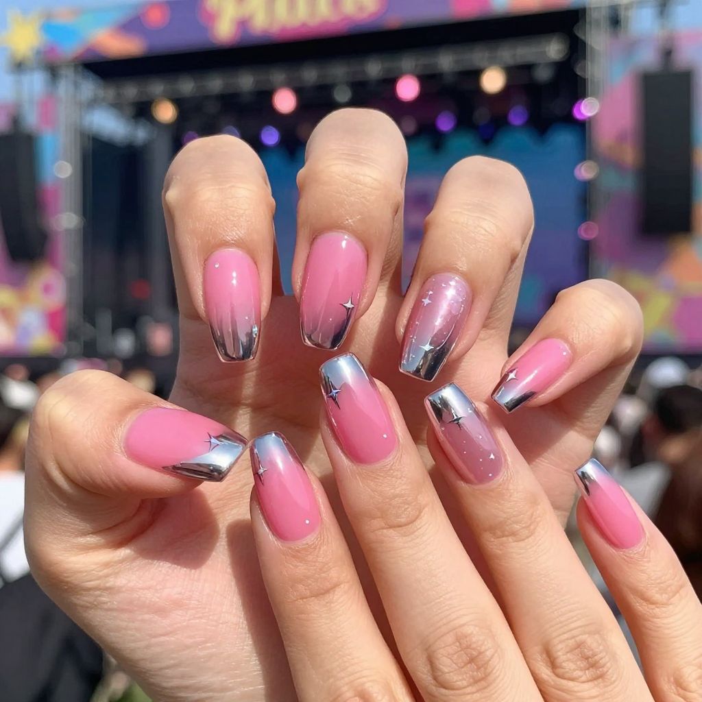Summer Pink Nail Designs nail idea 8