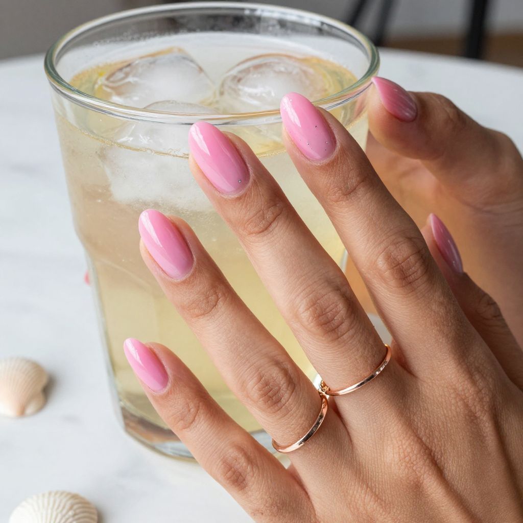Summer Vacation Nail Ideas - Bright Pink Jelly Nails