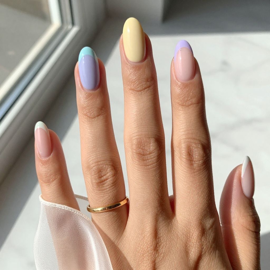 Summer Vacation Nail Ideas - Mixed Pastel Vacation Set