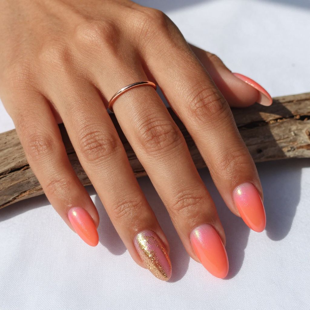 Summer Vacation Nail Ideas - Sunset Gradient Nails