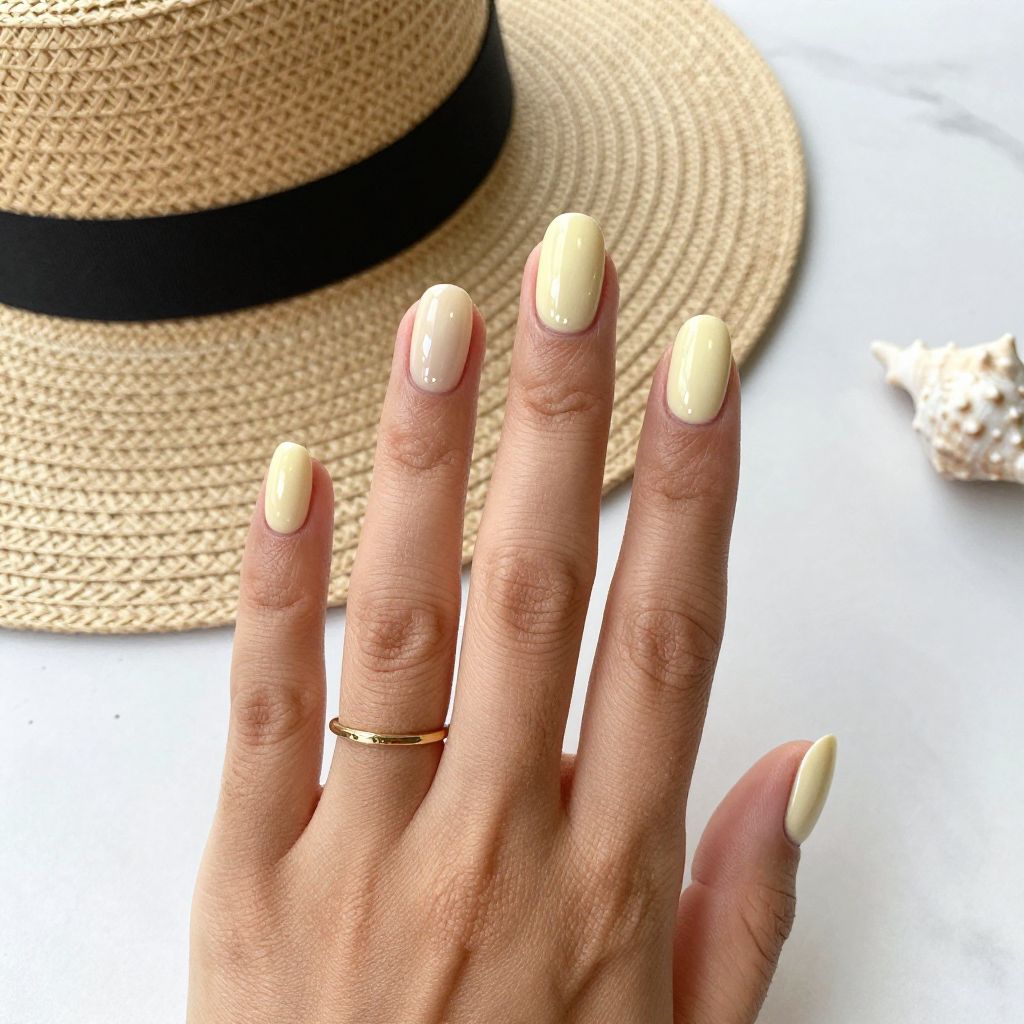 Summer Vacation Nail Ideas - Lemon Glaze Nails