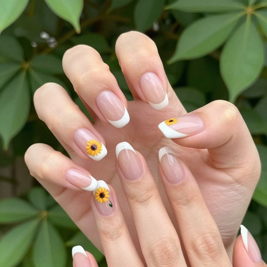 Sunflower nail idea 10