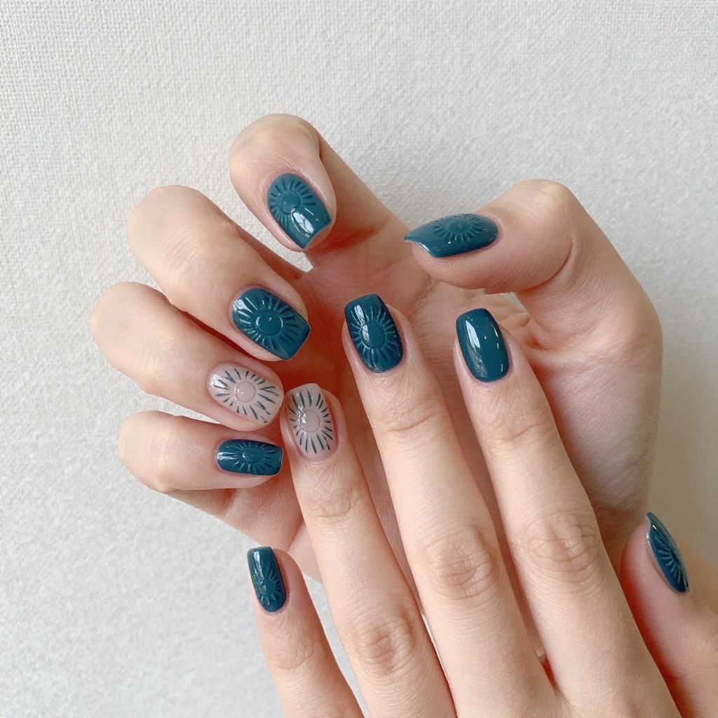 Sunflower nail idea 13