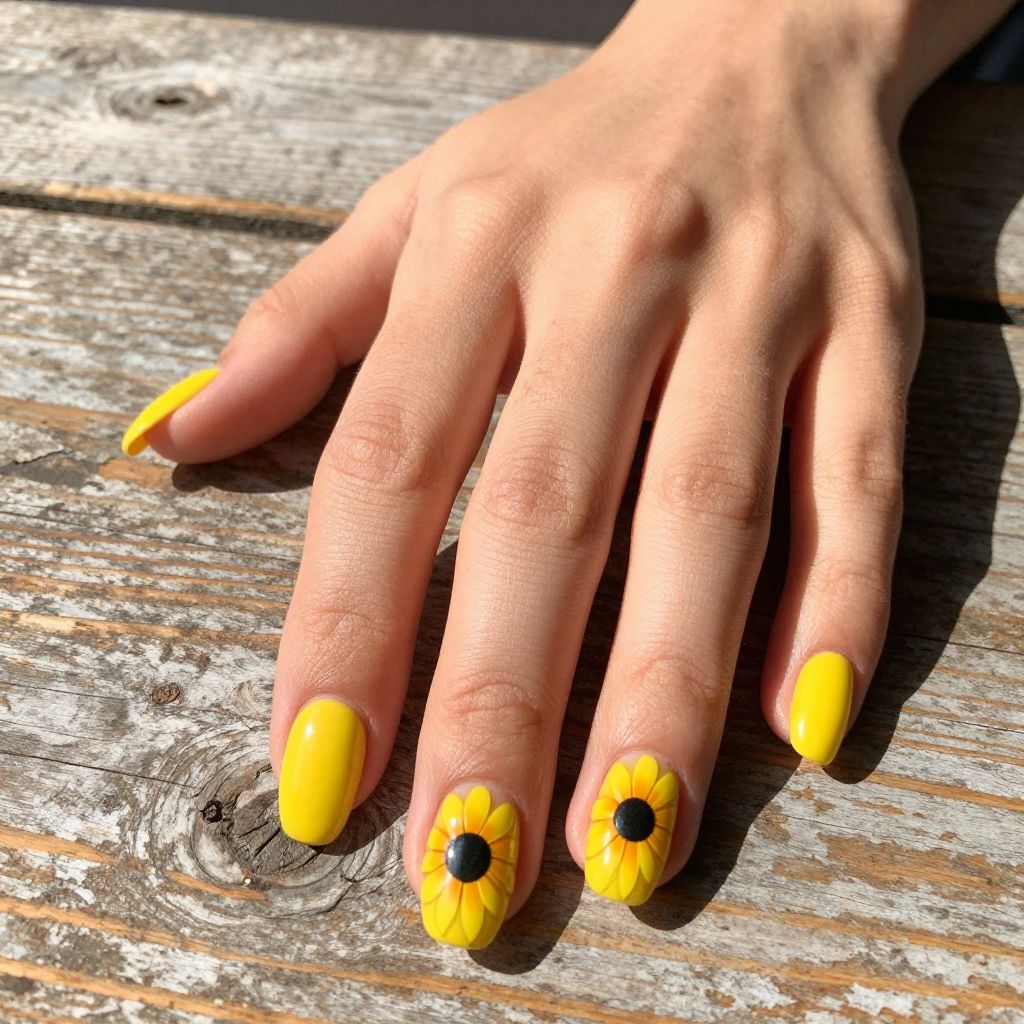 Sunflower nail idea 5