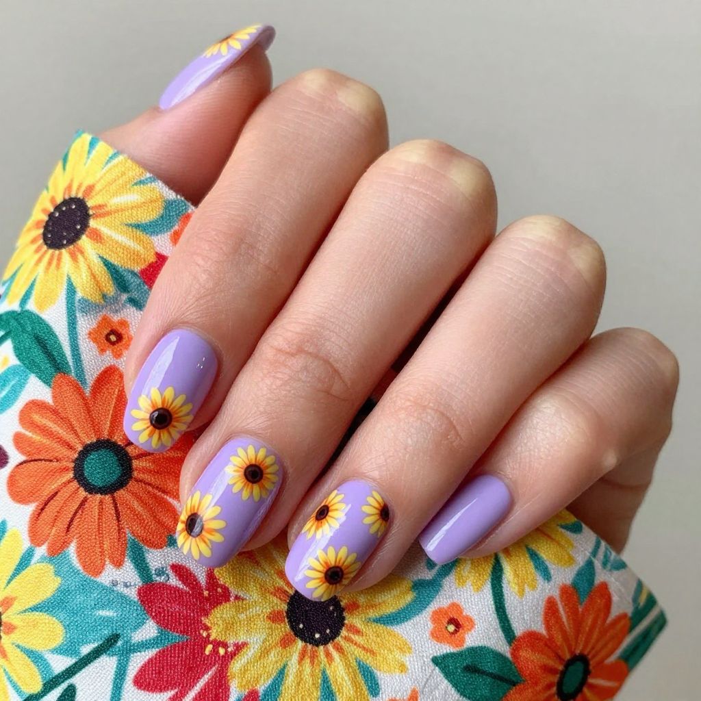 Sunflower nail idea 8