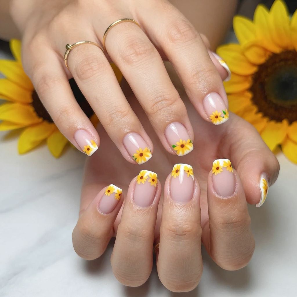 Sunflower Nail Ideas 1