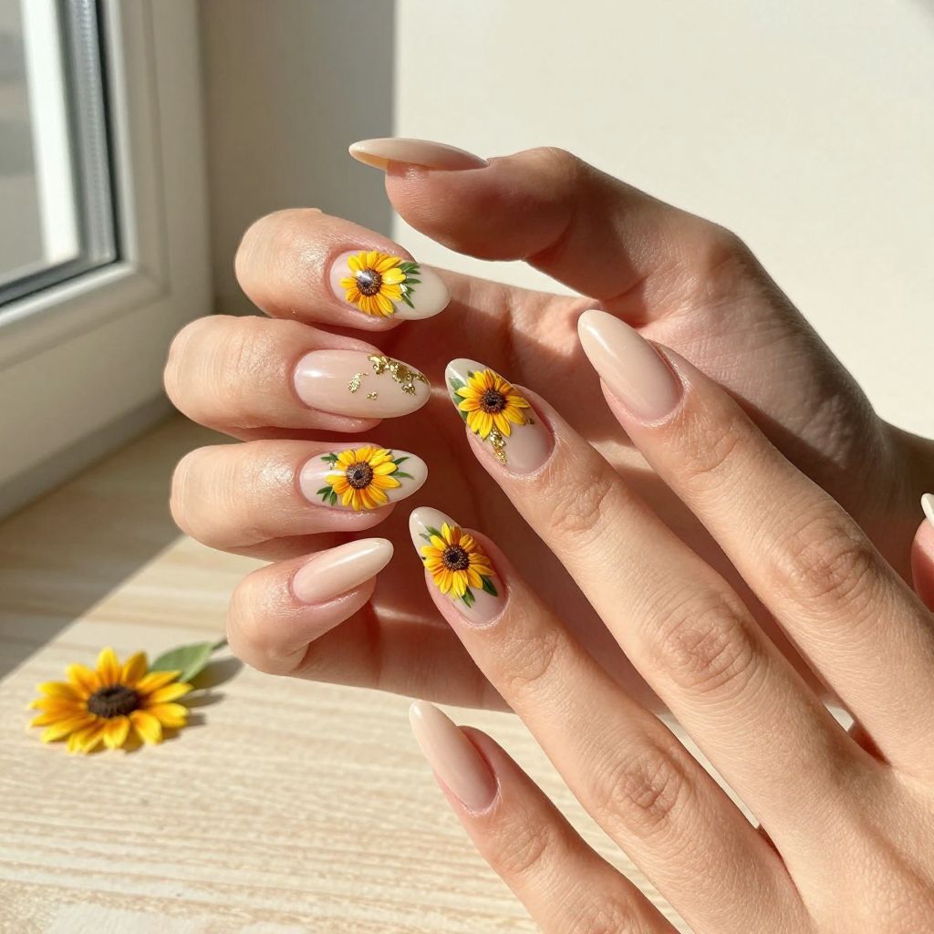 Sunflower Nail Ideas 13