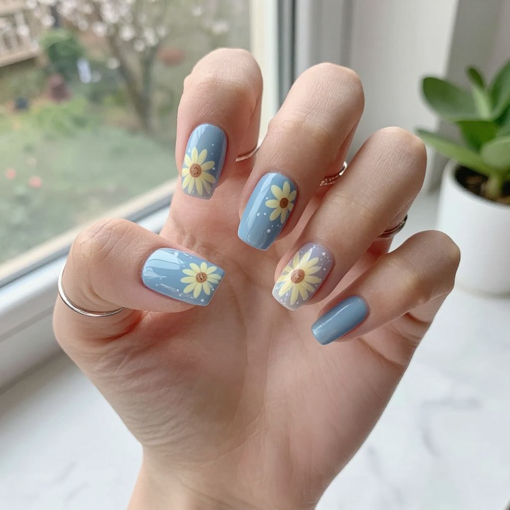 Sunflower Nail Ideas 15