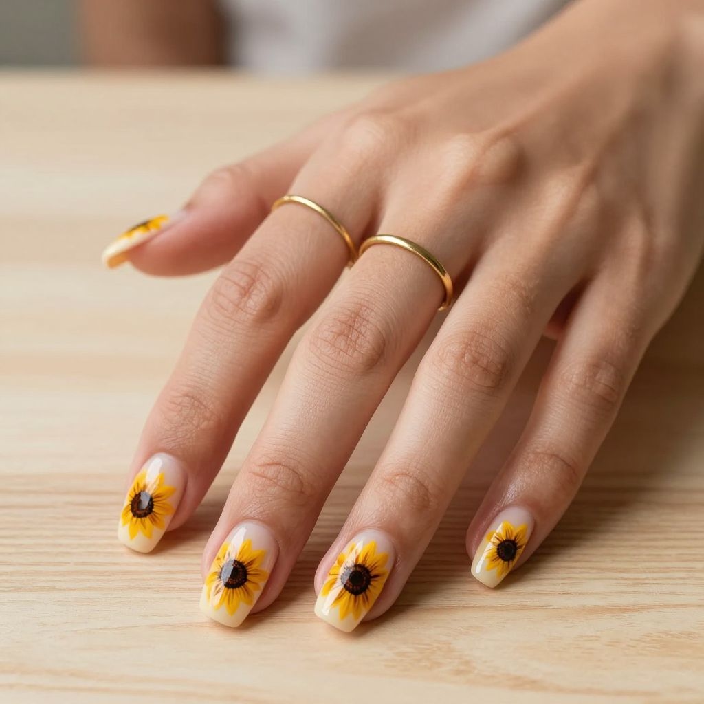 Sunflower Nail Ideas 6