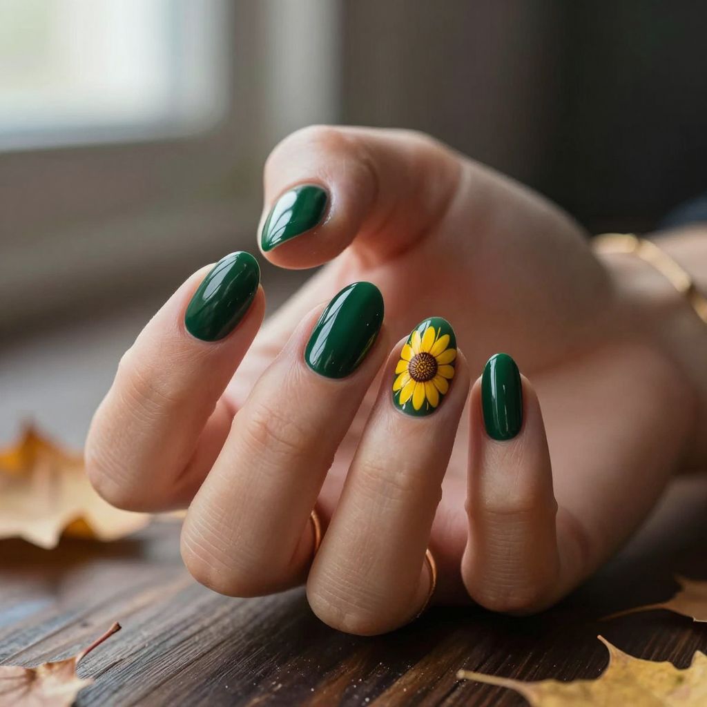 Sunflower Nail Ideas 8