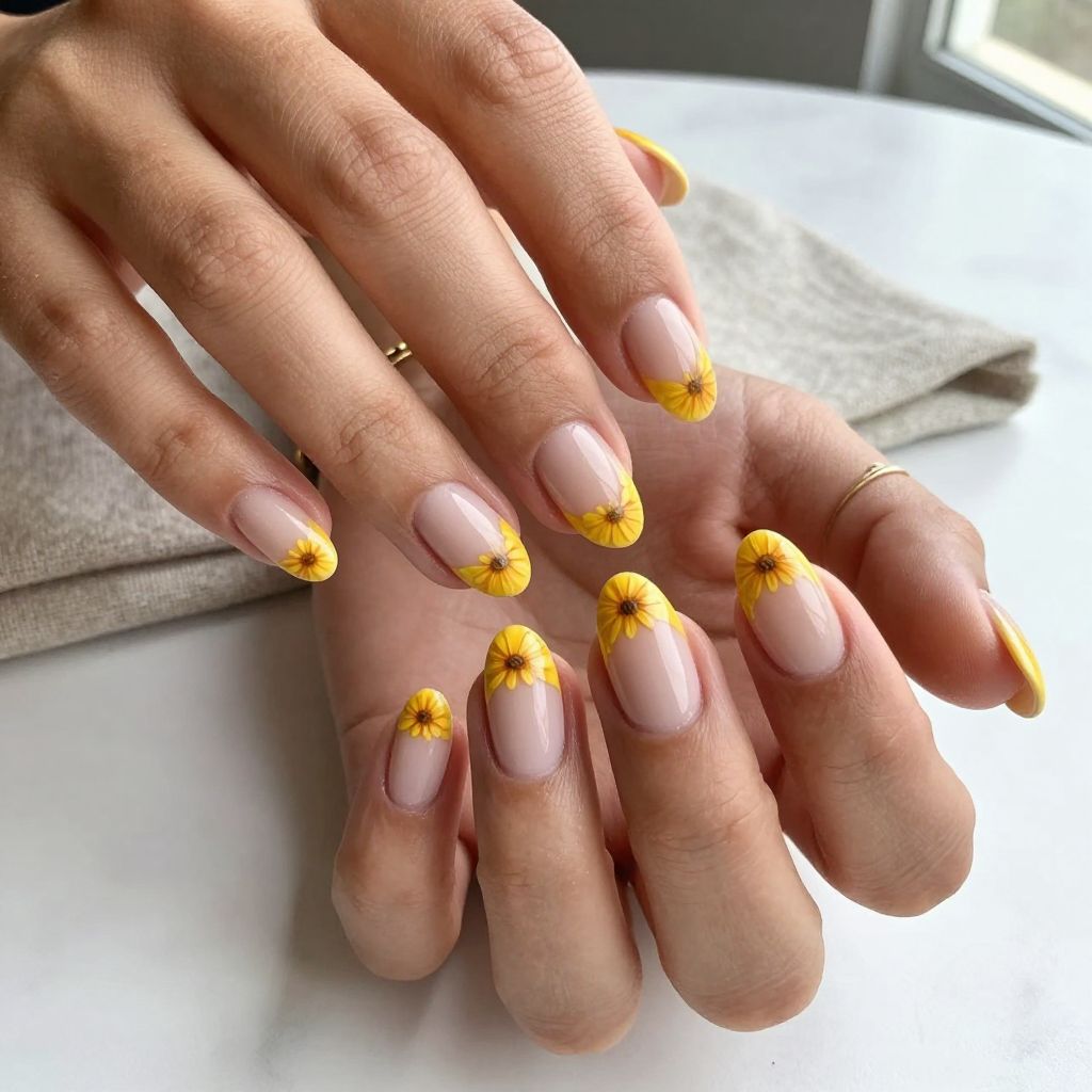 Sunflower Nail Ideas 7