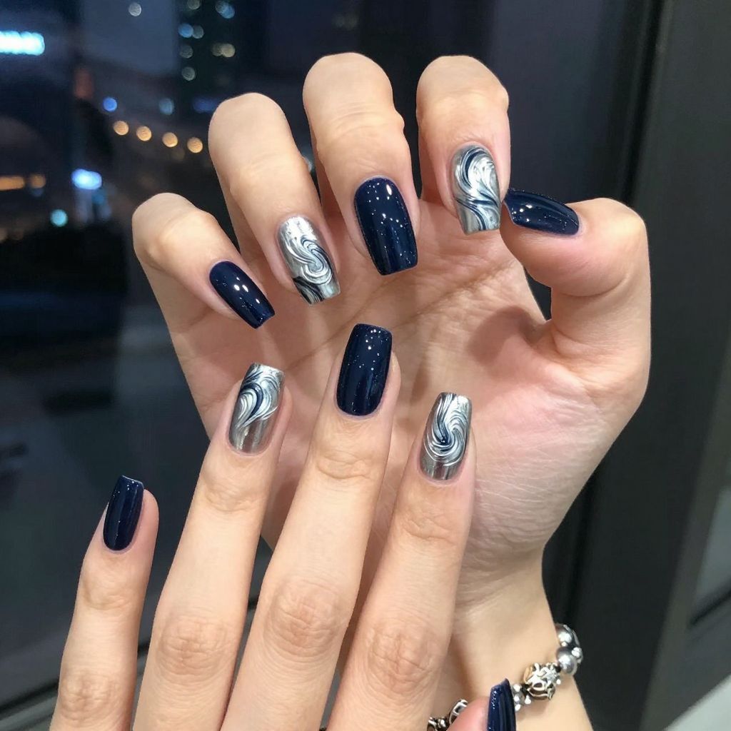 Swirl nail idea 10