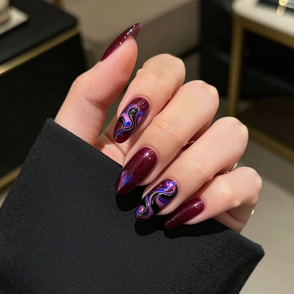 Swirl nail idea 14