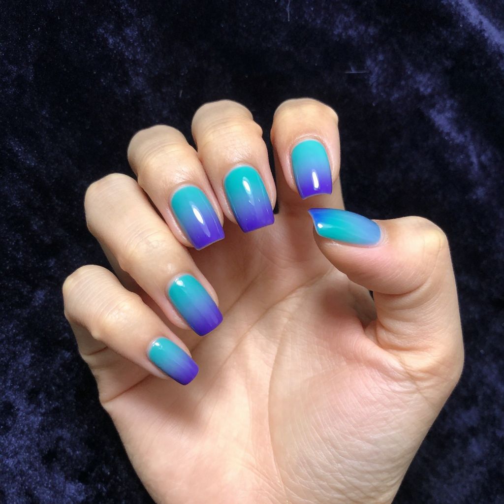 Teal nail idea 13