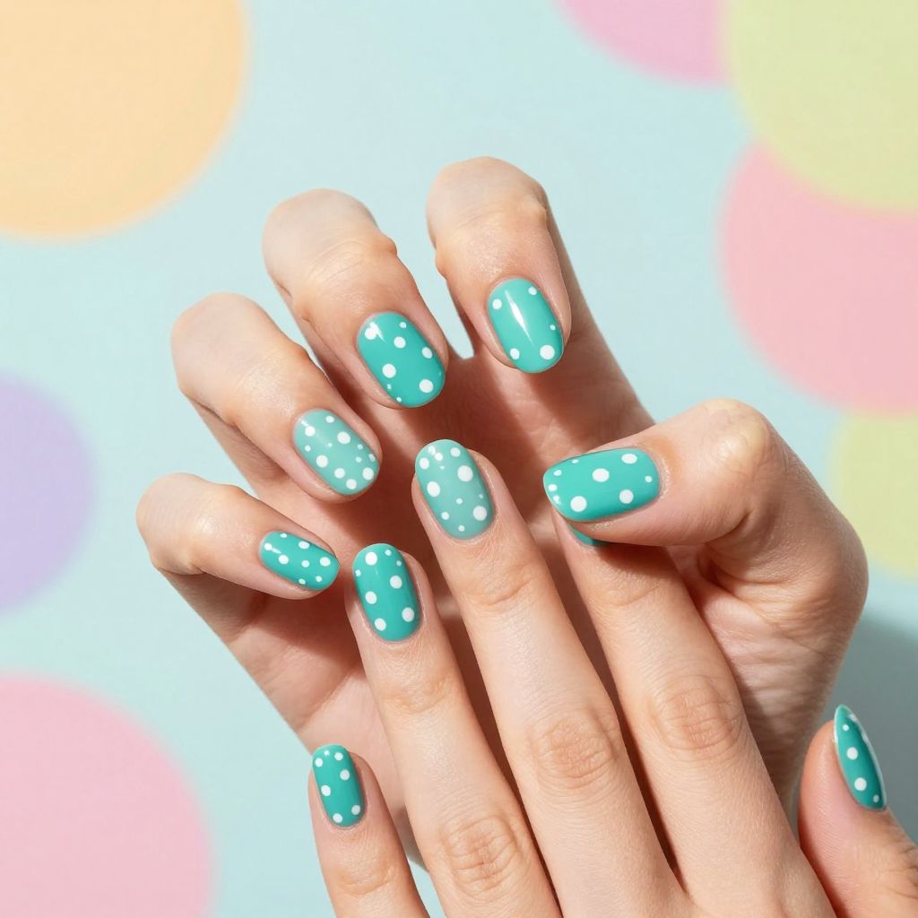 Teal nail idea 15