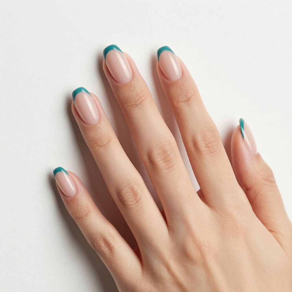 Teal nail idea 9