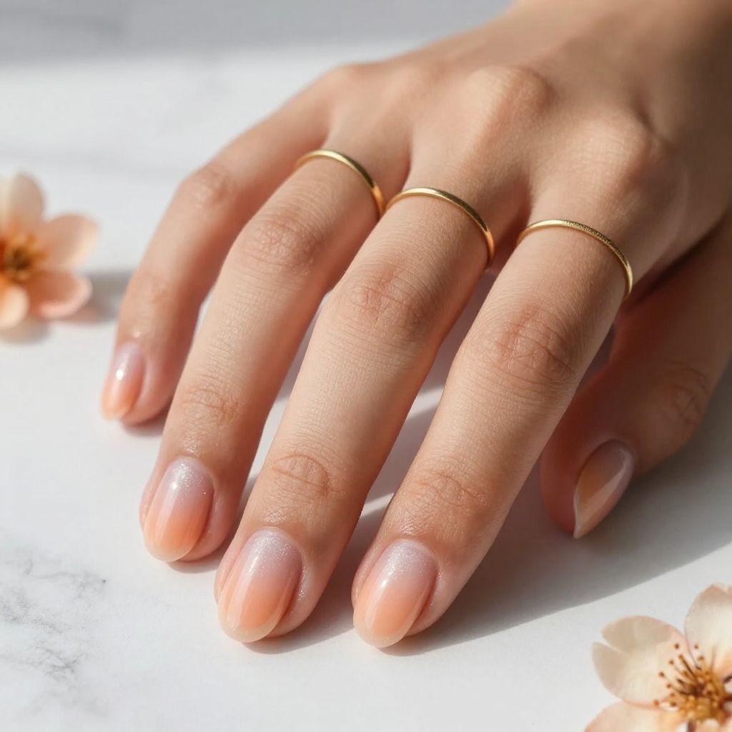 Peachy Aura Nails