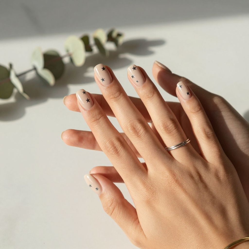 Checkerboard Accent Nails