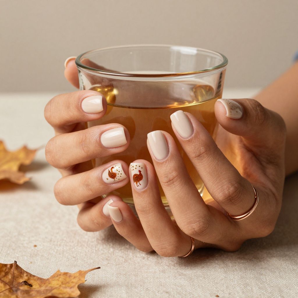 Milky Nude With Tiny Turkey Art