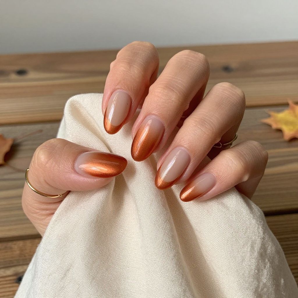 Burnished Copper Aura Nails