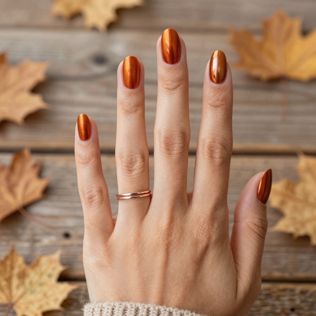 Velvet Pumpkin Spice Nails