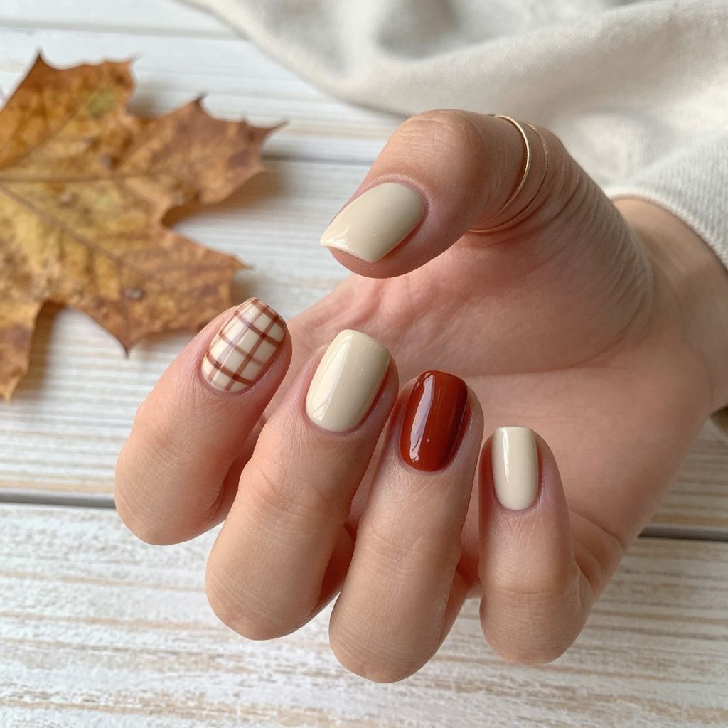 Cranberry and Cream Plaid