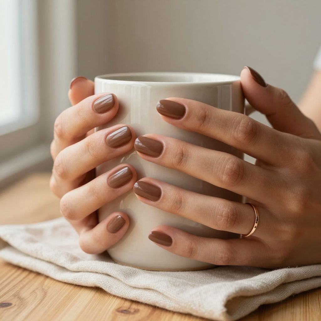 Mocha Satin Nails