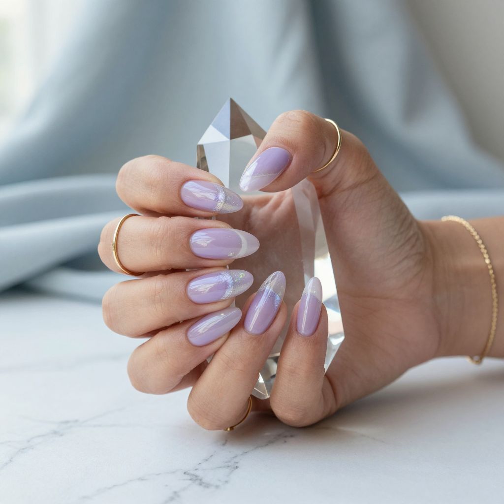 Lavender Glass Nails