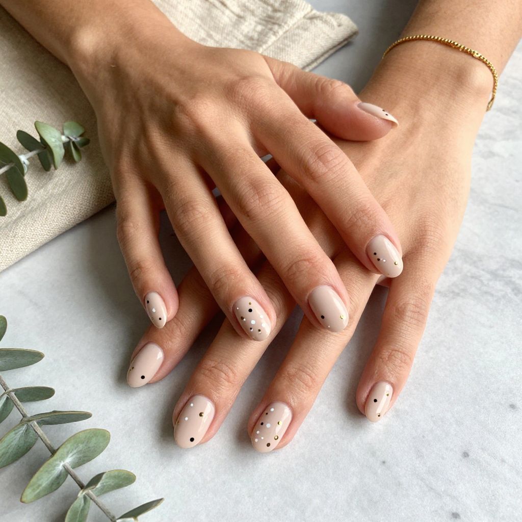 Clean Girl Beige with Tiny Dots