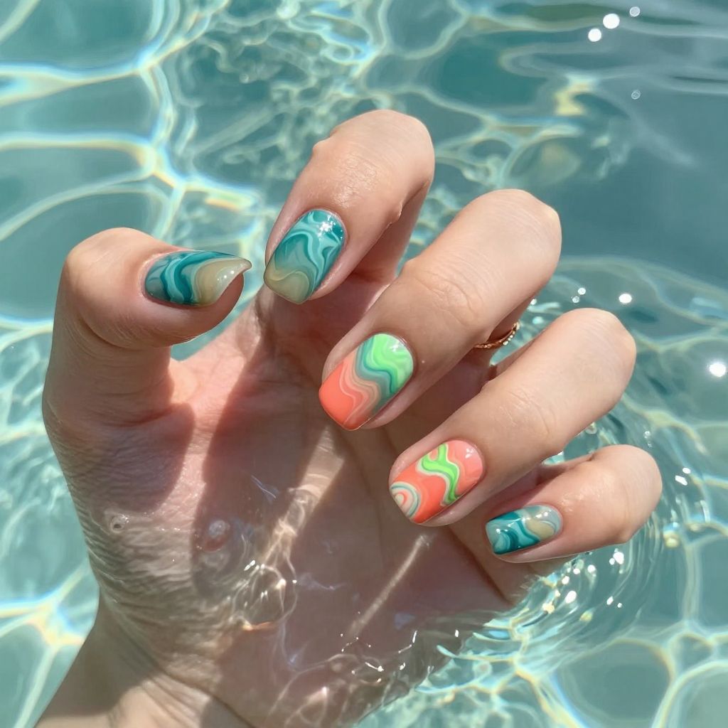 Tropical nail idea 9