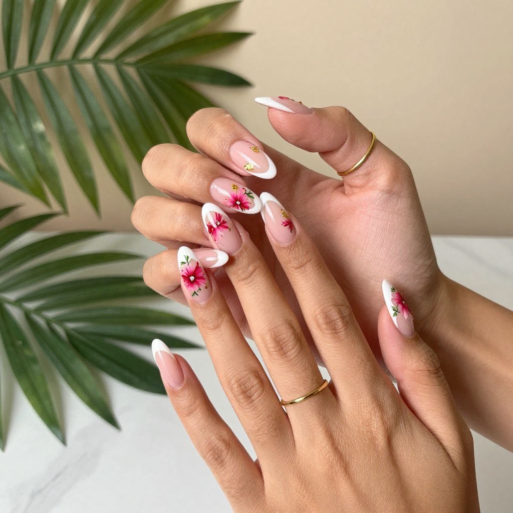 Tropical French With Hibiscus Art