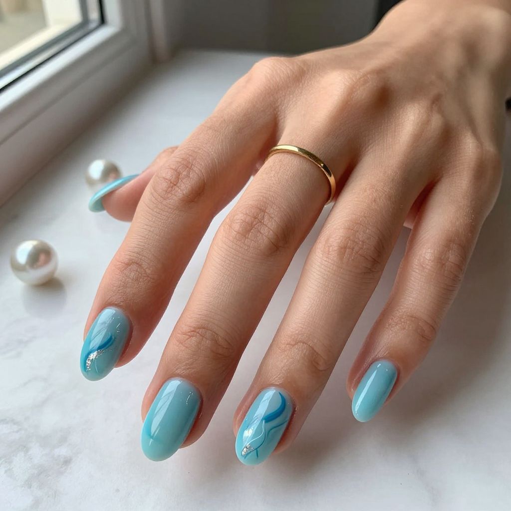 Blue Lagoon Jelly Nails