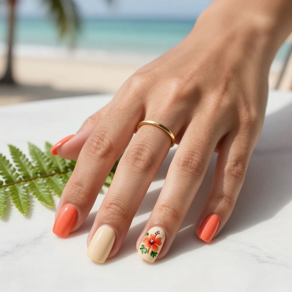 Tropical Vacation Nail Ideas 6