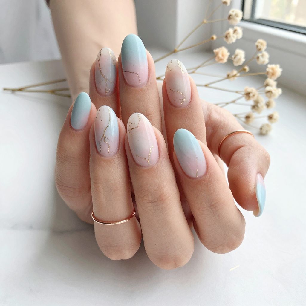 Two Color Nail Polish Ideas 11