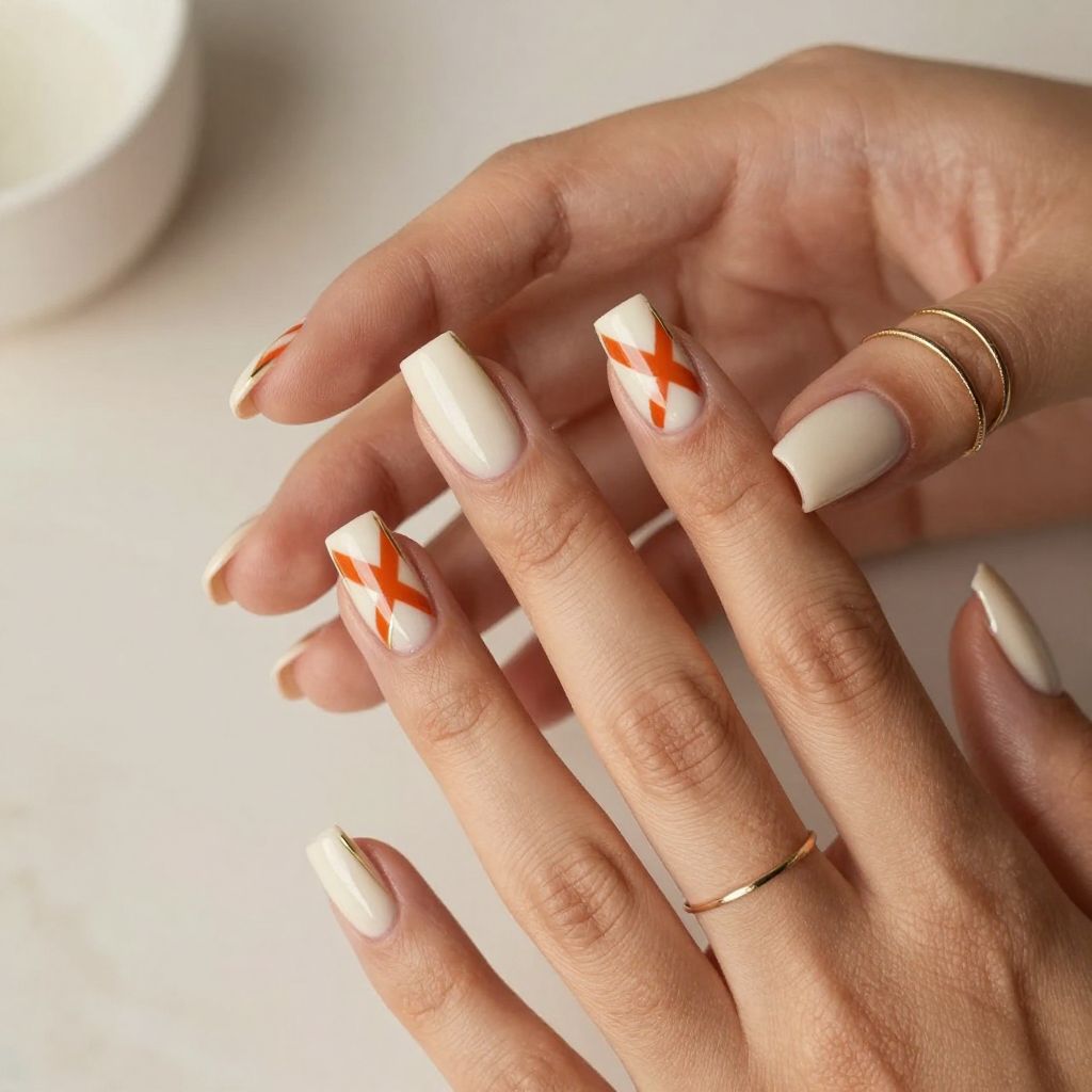Two Color Nail Polish Ideas 14