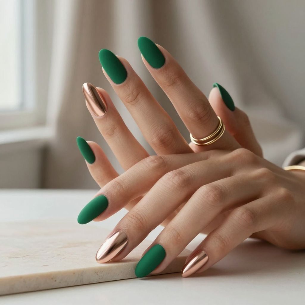 Two Color Nail Polish Ideas 15