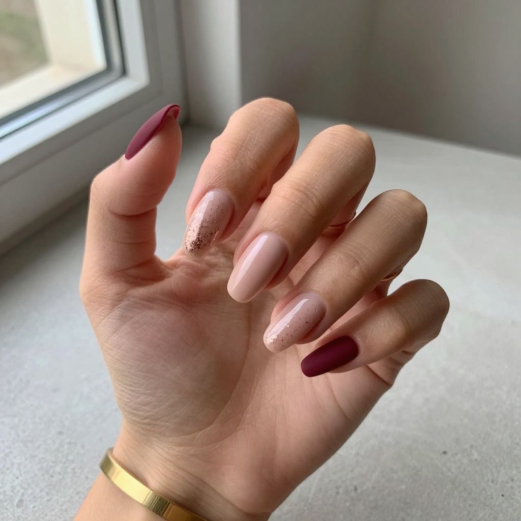 Two Color Nail Polish Ideas 7