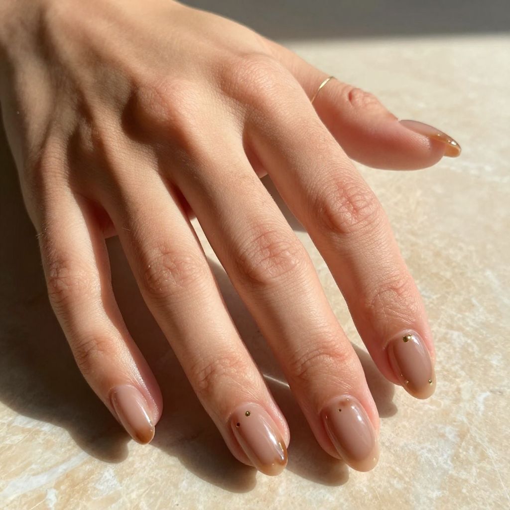 Sheer Cocoa Aura Nails