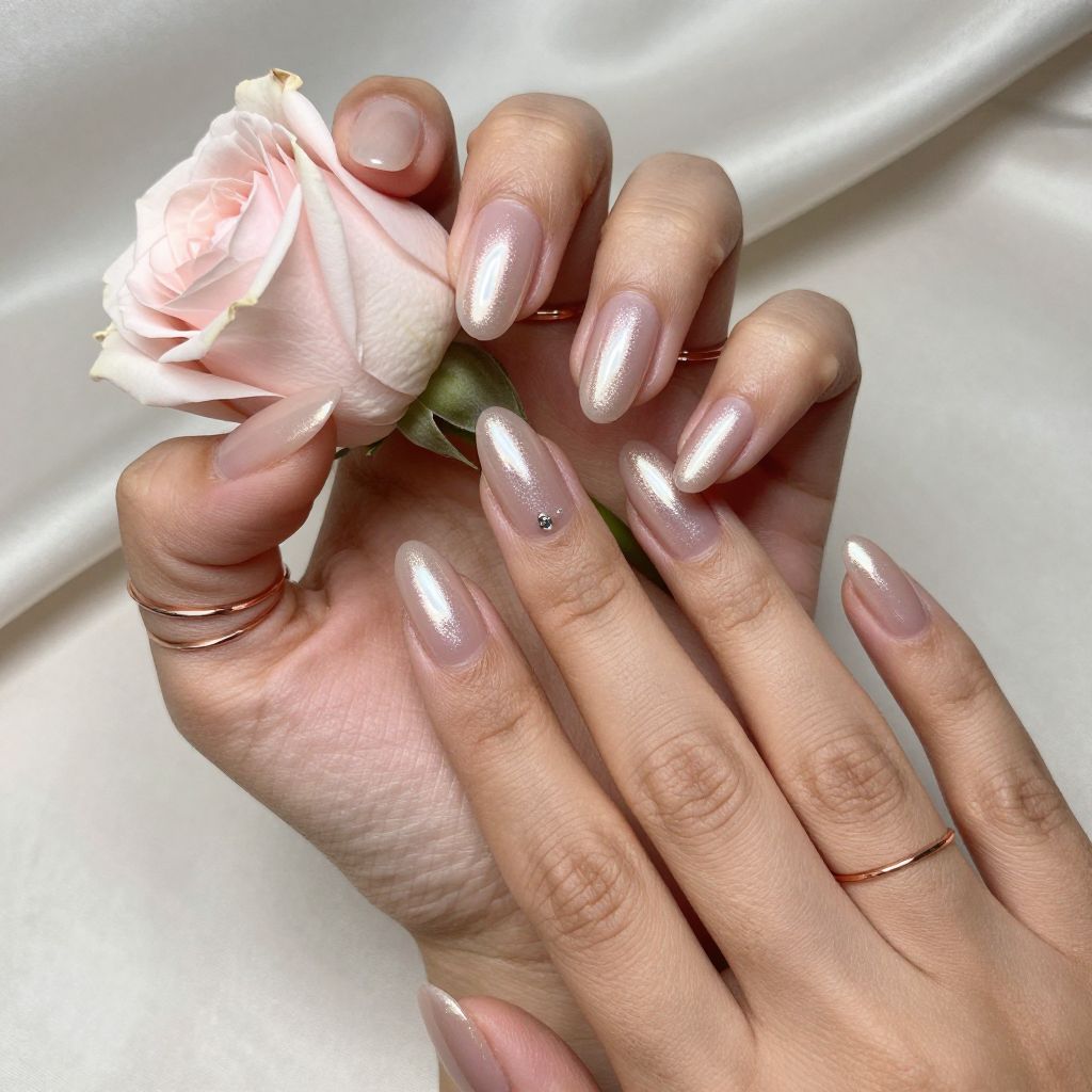 Rose Gold Glazed Nails