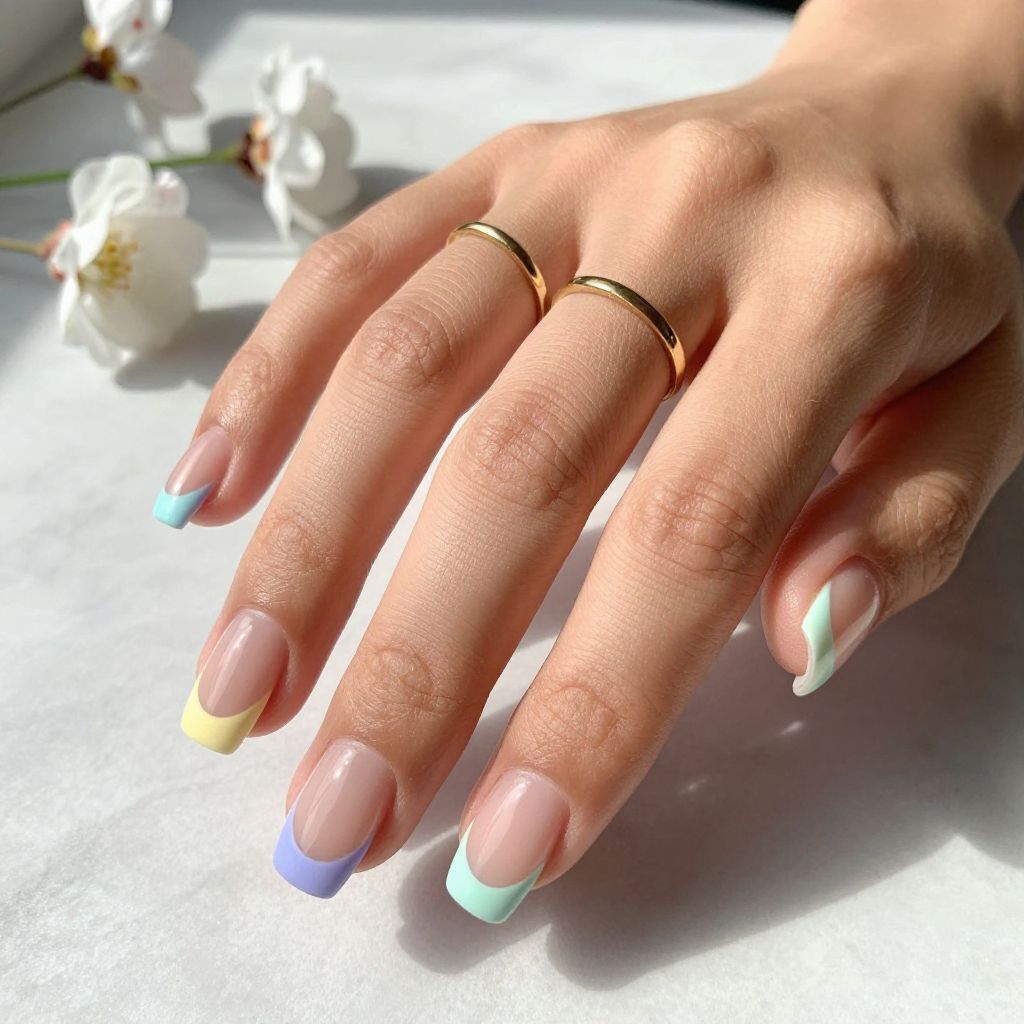 Pastel Color Block Tips