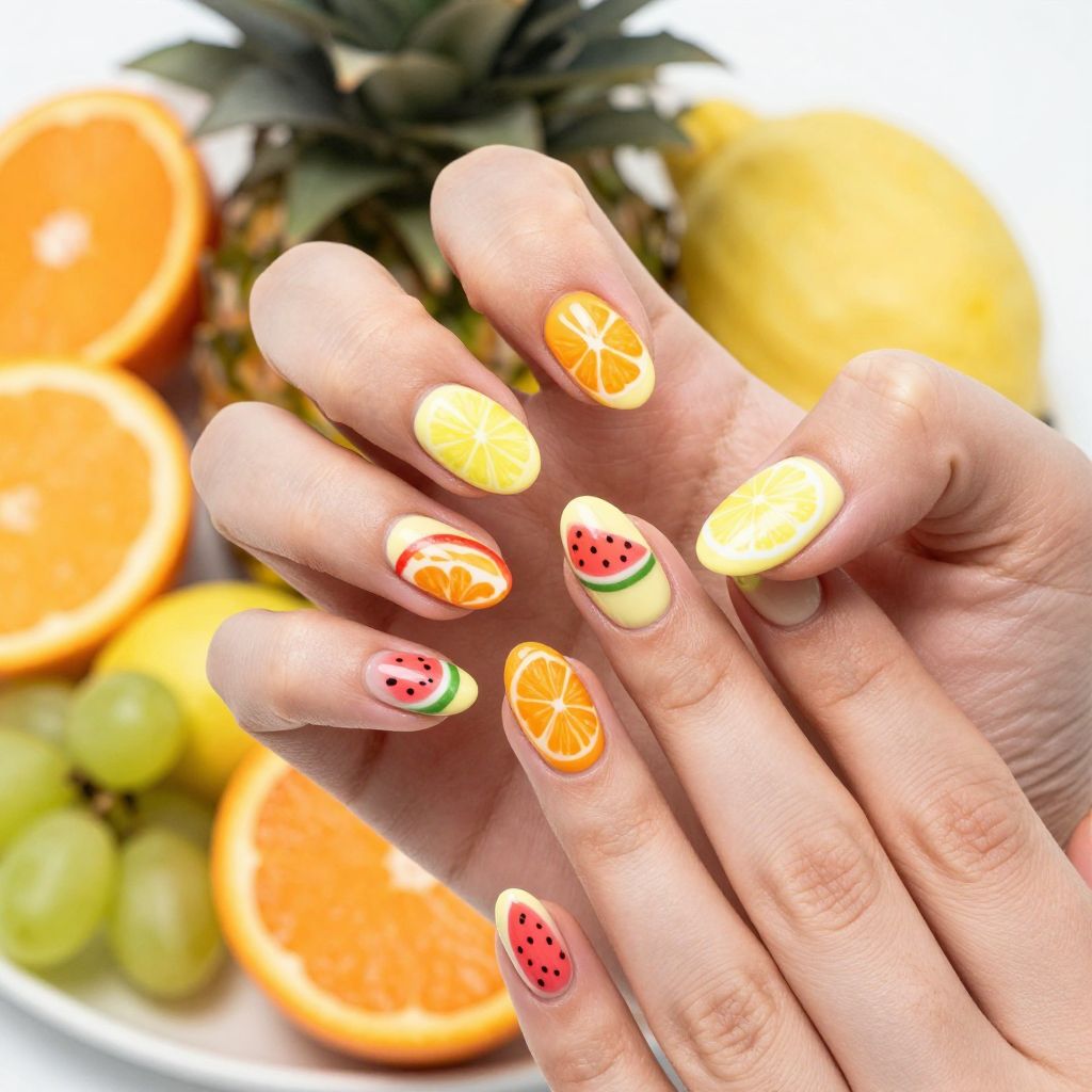 Beach vacation nail idea 13