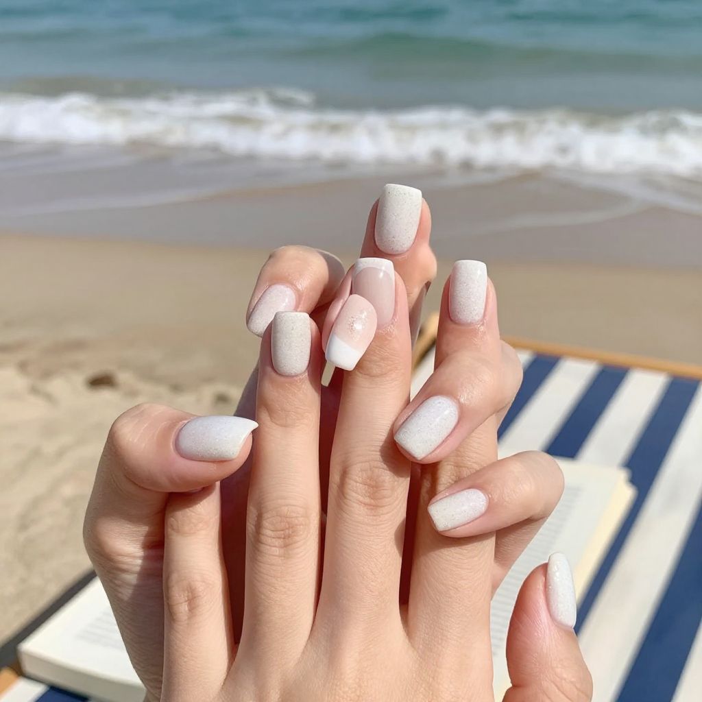 Beach vacation nail idea 4