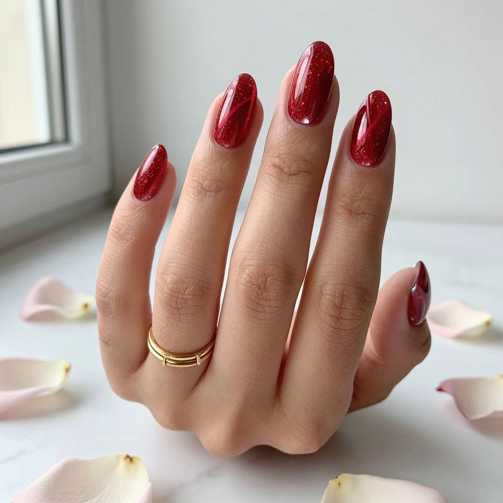 Valentine Acrylic Nail Ideas 12