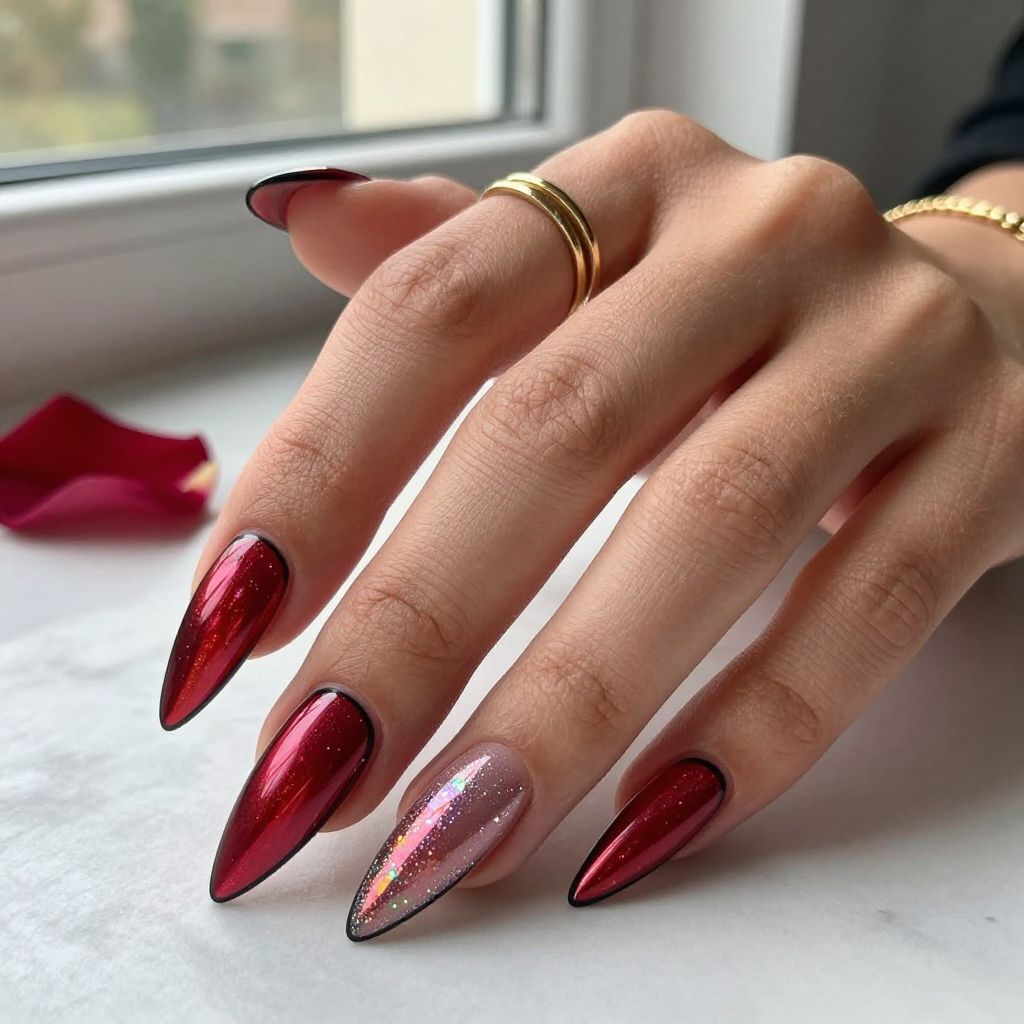 Valentine Acrylic Nail Ideas 15