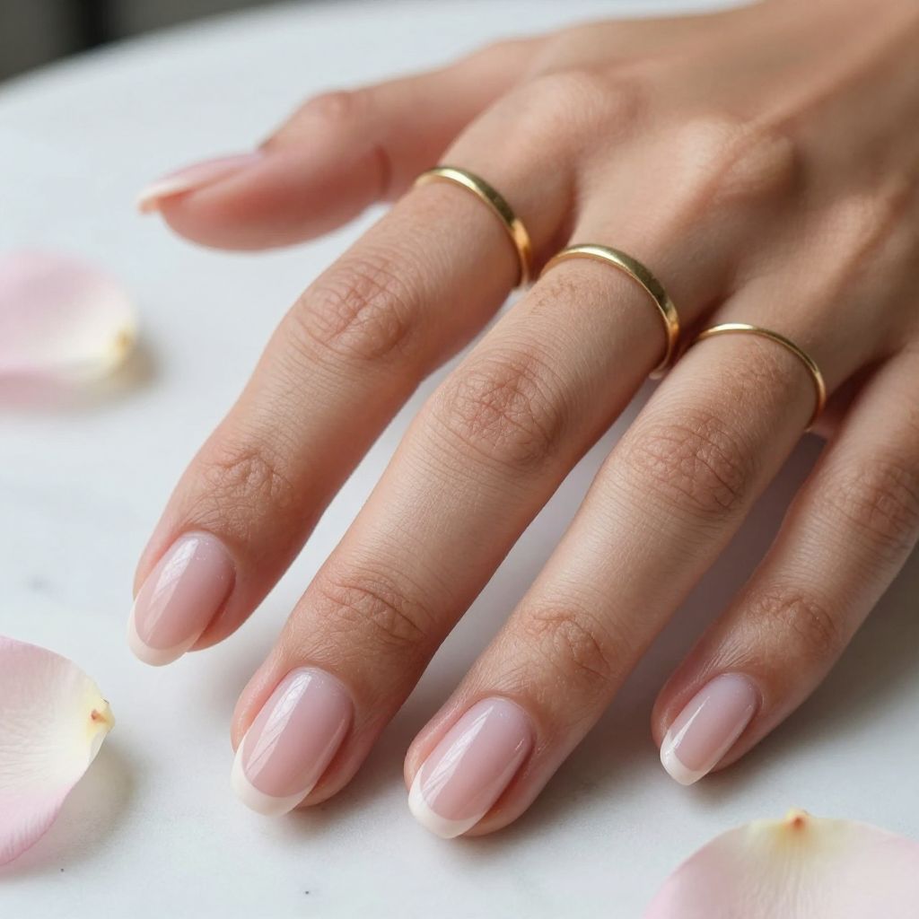 Soft Rose French Tips