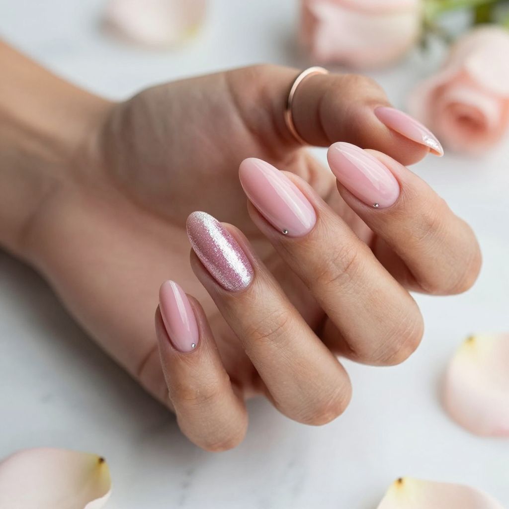 Deep Pink Glitter Fade