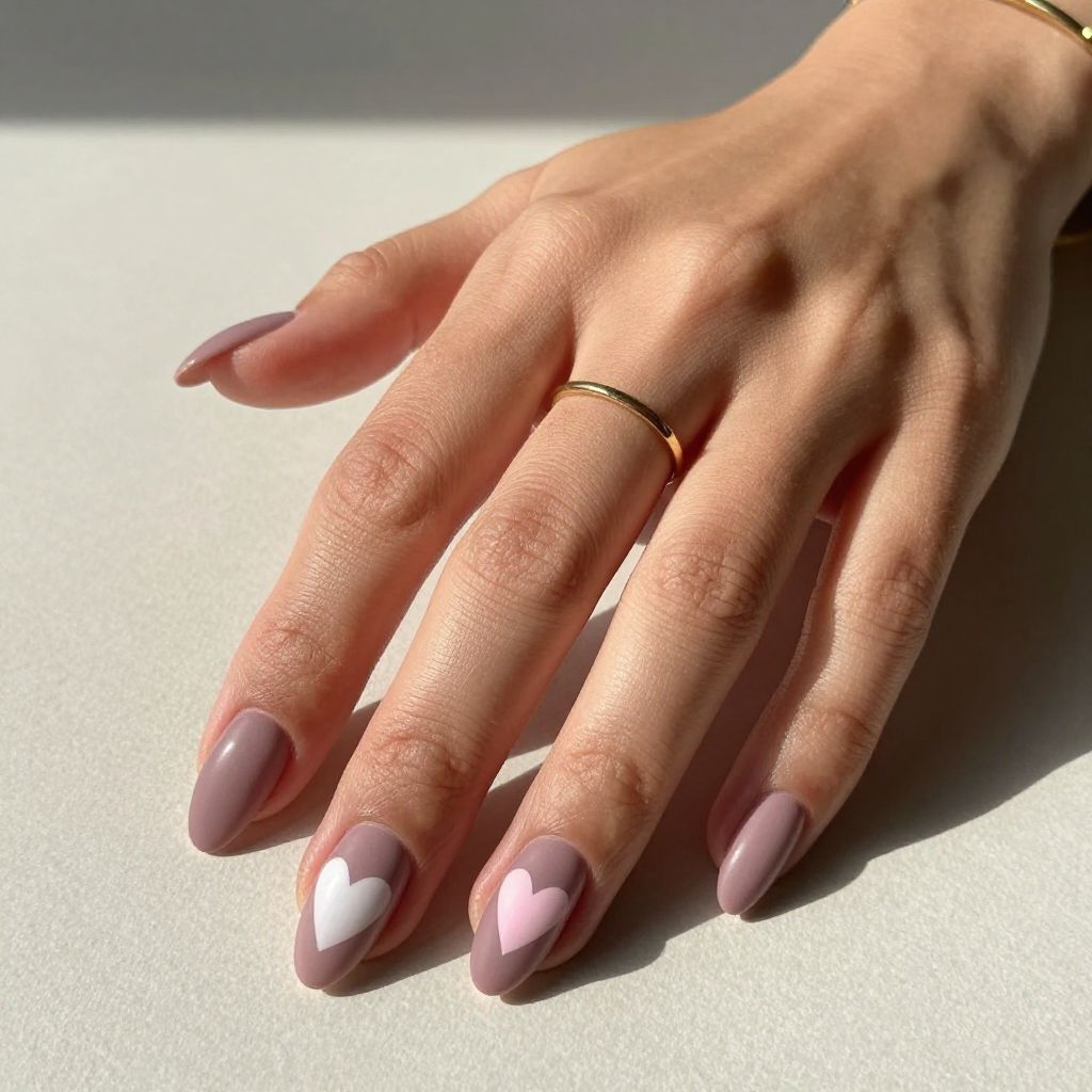 Matte Mauve Hearts